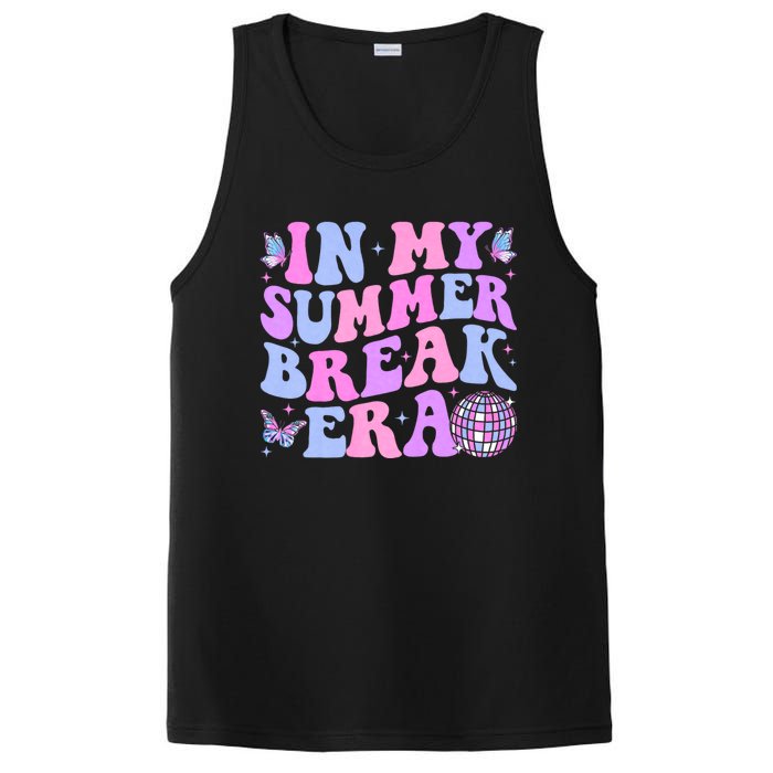 In My Summer Break Era Groovy Teacher Summer Break Vacation PosiCharge Competitor Tank