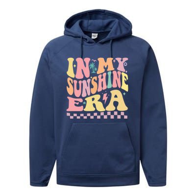 In My Sunshine Era Era Groovy Summer Meaningful Gift Performance Fleece Hoodie