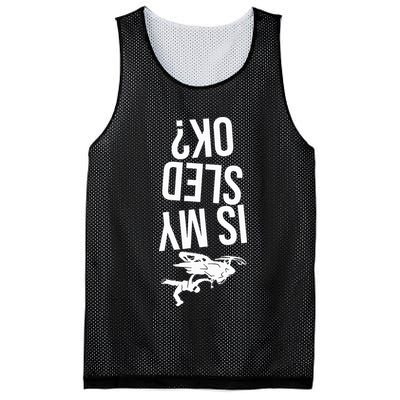 Is My Sled Ok Snowmobile Mesh Reversible Basketball Jersey Tank