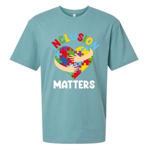 Inclusion Matters Special Education Autism Awareness Teacher Gift Sueded Cloud Jersey T-Shirt