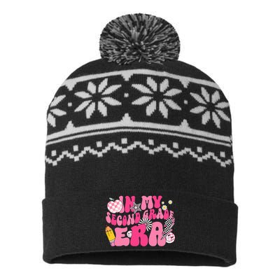 In My Second Grade Era Back To School 2nd Grade Retro Groovy USA-Made Snowflake Beanie