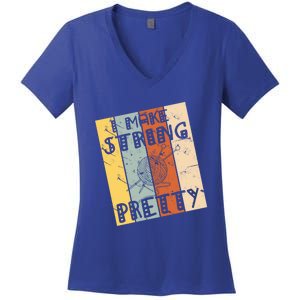 I Make String Pretty Crochet Crocheting Lover Yarn Dealer Gift Women's V-Neck T-Shirt