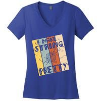 I Make String Pretty Crochet Crocheting Lover Yarn Dealer Gift Women's V-Neck T-Shirt