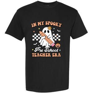 In My Spooky Pre School Teacher Era Cute Ghost Halloween Garment-Dyed Heavyweight T-Shirt