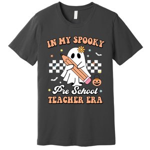 In My Spooky Pre School Teacher Era Cute Ghost Halloween Premium T-Shirt