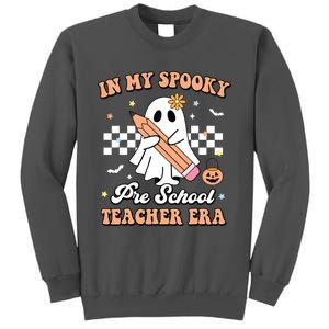 In My Spooky Pre School Teacher Era Cute Ghost Halloween Tall Sweatshirt