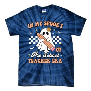 In My Spooky Pre School Teacher Era Cute Ghost Halloween Tie-Dye T-Shirt