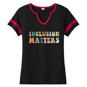 Inclusion Matters Special Education Autism Awareness Teacher Great Gift Ladies Halftime Notch Neck Tee