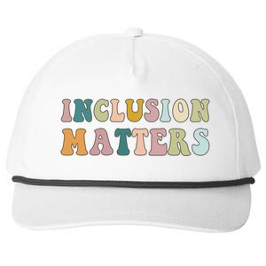 Inclusion Matters Special Education Autism Awareness Teacher Great Gift Snapback Five-Panel Rope Hat