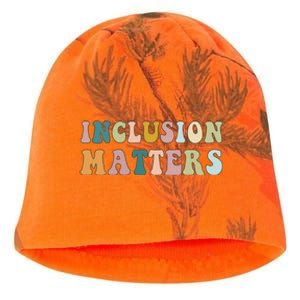 Inclusion Matters Special Education Autism Awareness Teacher Great Gift Kati - Camo Knit Beanie