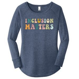 Inclusion Matters Special Education Autism Awareness Teacher Great Gift Women's Perfect Tri Tunic Long Sleeve Shirt