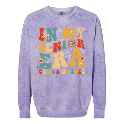 In My Senior Era Class Of 2025 Graduate Senior 2025 Colorblast Crewneck Sweatshirt