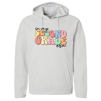 In My Second Grade Era Retro Back To School Teacher Student Performance Fleece Hoodie