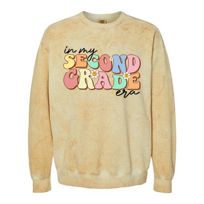 In My Second Grade Era Retro Back To School Teacher Student Colorblast Crewneck Sweatshirt