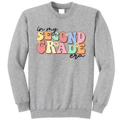 In My Second Grade Era Retro Back To School Teacher Student Tall Sweatshirt