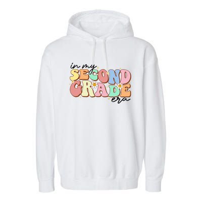 In My Second Grade Era Retro Back To School Teacher Student Garment-Dyed Fleece Hoodie