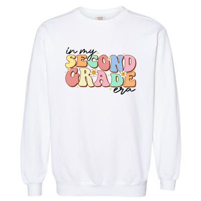 In My Second Grade Era Retro Back To School Teacher Student Garment-Dyed Sweatshirt