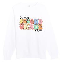 In My Second Grade Era Retro Back To School Teacher Student Premium Crewneck Sweatshirt