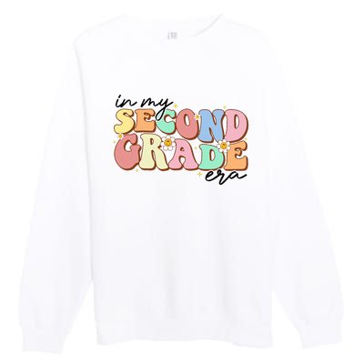 In My Second Grade Era Retro Back To School Teacher Student Premium Crewneck Sweatshirt