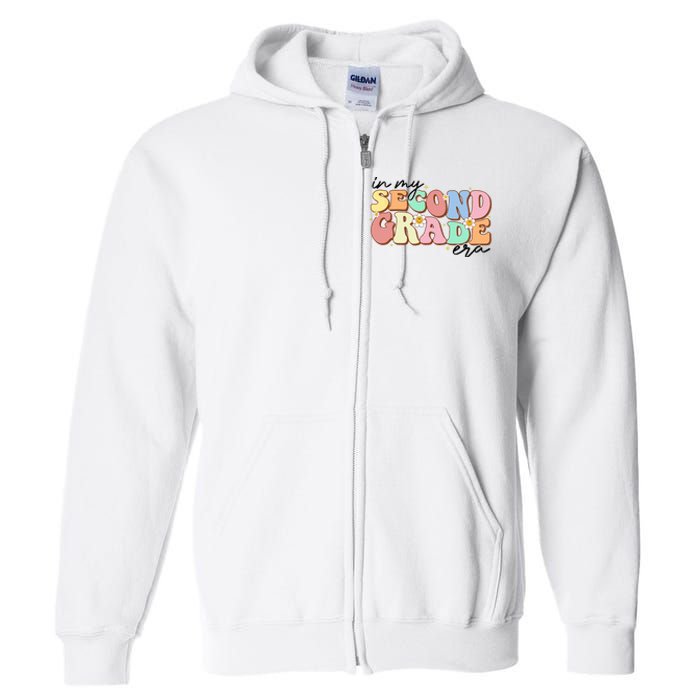 In My Second Grade Era Retro Back To School Teacher Student Full Zip Hoodie