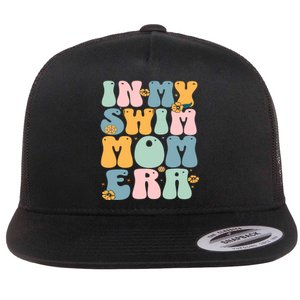 In My Swim Mom Era Swim Swimmer Swimming Flat Bill Trucker Hat