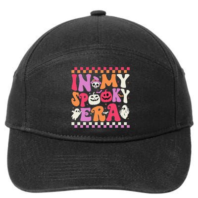 In My Spooky Era Halloween Ghost Groovy Hippie Halloween 7-Panel Snapback Hat