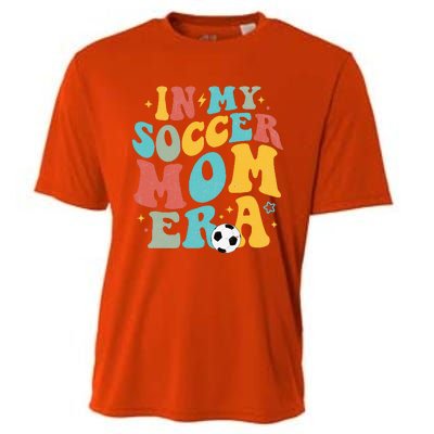 In My Soccer Mom Era Trendy Soccer Mom Funny Vintage Groovy Cooling Performance Crew T-Shirt