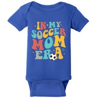 In My Soccer Mom Era Trendy Soccer Mom Funny Vintage Groovy Baby Bodysuit