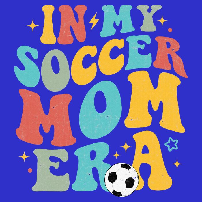 In My Soccer Mom Era Trendy Soccer Mom Funny Vintage Groovy Baby Bodysuit