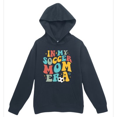 In My Soccer Mom Era Trendy Soccer Mom Funny Vintage Groovy Urban Pullover Hoodie