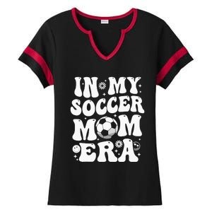 In My Soccer Mom Era Funny Soccer Mom Gifts For Wo Ladies Halftime Notch Neck Tee