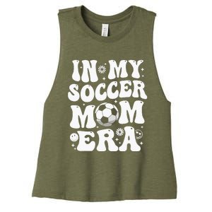 In My Soccer Mom Era Funny Soccer Mom Gifts For Wo Women's Racerback Cropped Tank