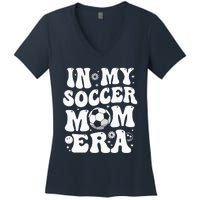 In My Soccer Mom Era Funny Soccer Mom Gifts For Wo Women's V-Neck T-Shirt