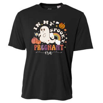 In My Spooky Pregnant Era Ghost Halloween Pregnant Cooling Performance Crew T-Shirt