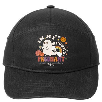 In My Spooky Pregnant Era Ghost Halloween Pregnant 7-Panel Snapback Hat