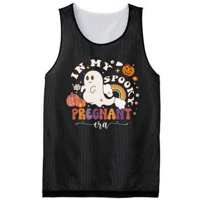 In My Spooky Pregnant Era Ghost Halloween Pregnant Mesh Reversible Basketball Jersey Tank