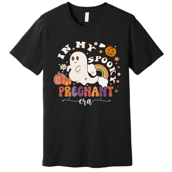 In My Spooky Pregnant Era Ghost Halloween Pregnant Premium T-Shirt