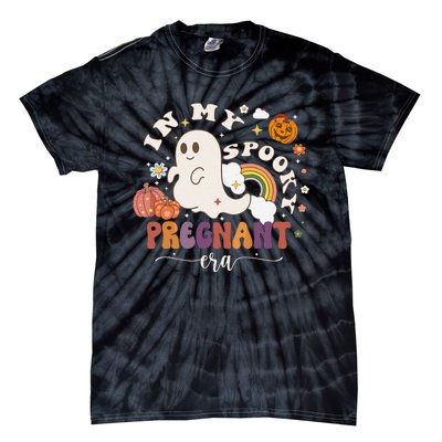 In My Spooky Pregnant Era Ghost Halloween Pregnant Tie-Dye T-Shirt