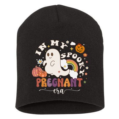 In My Spooky Pregnant Era Ghost Halloween Pregnant Short Acrylic Beanie