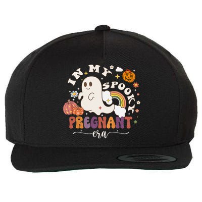 In My Spooky Pregnant Era Ghost Halloween Pregnant Wool Snapback Cap