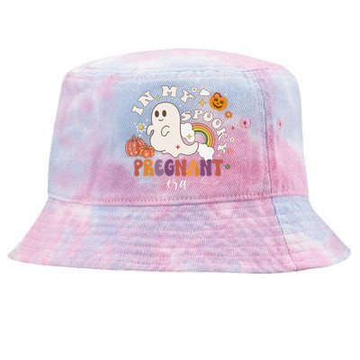 In My Spooky Pregnant Era Ghost Halloween Pregnant Tie-Dyed Bucket Hat