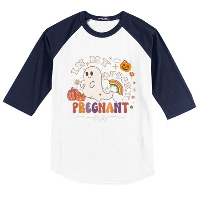 In My Spooky Pregnant Era Ghost Halloween Pregnant Baseball Sleeve Shirt