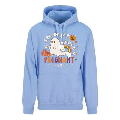 In My Spooky Pregnant Era Ghost Halloween Pregnant Unisex Surf Hoodie