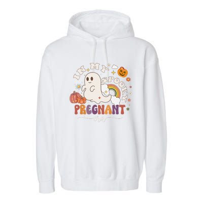 In My Spooky Pregnant Era Ghost Halloween Pregnant Garment-Dyed Fleece Hoodie