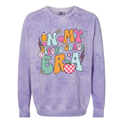 In My Second Grade Era 2nd Grade Girl Teacher Back To School Gift Colorblast Crewneck Sweatshirt