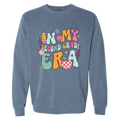 In My Second Grade Era 2nd Grade Girl Teacher Back To School Gift Garment-Dyed Sweatshirt