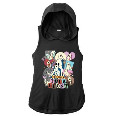 In My Spooky Era Groovy Hippie Halloween Ghost Ladies PosiCharge Tri-Blend Wicking Draft Hoodie Tank