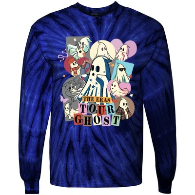 In My Spooky Era Groovy Hippie Halloween Ghost Tie-Dye Long Sleeve Shirt