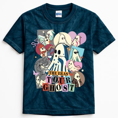 In My Spooky Era Groovy Hippie Halloween Ghost Kids Tie-Dye T-Shirt