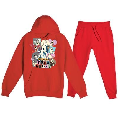 In My Spooky Era Groovy Hippie Halloween Ghost Premium Hooded Sweatsuit Set